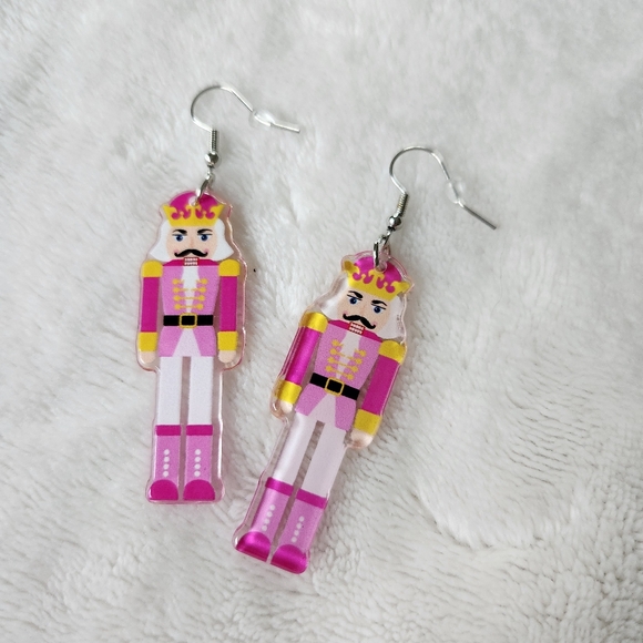 Pink Nutcracker Earrings - Picture 4 of 6